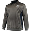 New York Yankees Majestic Fleece Pullover Quarter-Zip Jacket - Charcoal/Navy