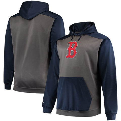 Boston Red Sox Majestic Fleece Hoodie - Charcoal/Navy