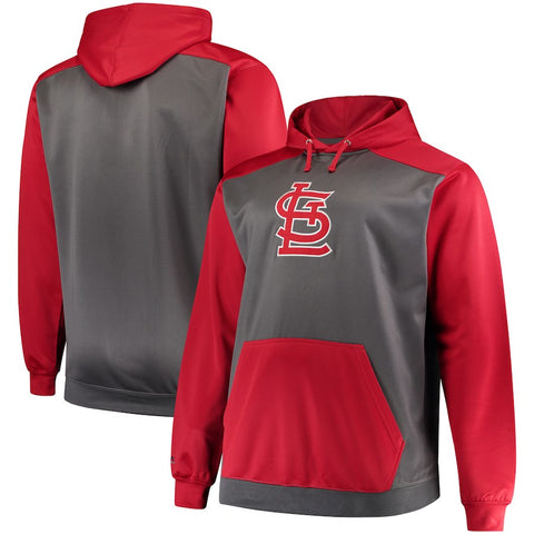 St. Louis Cardinals Majestic Fleece Hoodie - Charcoal/Red