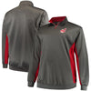 Cleveland Indians Majestic Fleece Pullover Quarter-Zip Jacket - Charcoal/Red
