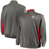 Texas Rangers Majestic Fleece Pullover Quarter-Zip Jacket - Charcoal/Red