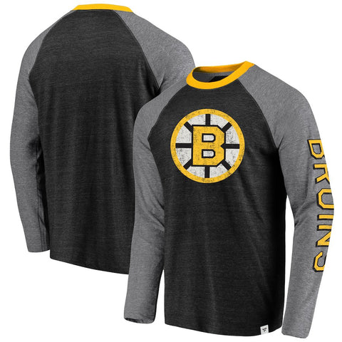 Boston Bruins   True Classics Tri-Blend Raglan Long Sleeve T-Shirt