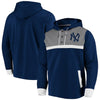 New York Yankees   True Classics Button-Up Henley Pullover Hoodie