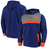New York Mets   True Classics Button-Up Henley Pullover Hoodie