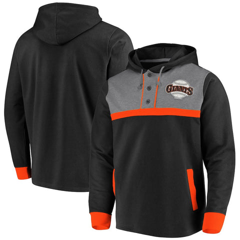 San Francisco Giants   True Classics Button-Up Henley Pullover Hoodie