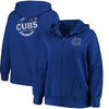 Chicago Cubs Majestic Women's Fleece Full-Zip Hoodie - Royal