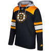 Boston Bruins Silver Jersey Pullover Hoodie - Black