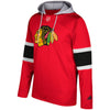 Chicago Blackhawks Silver Jersey Pullover Hoodie - Red