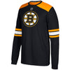 Boston Bruins Silver Jersey Long Sleeve T-Shirt - Black