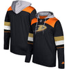 Anaheim Ducks Silver Jersey Pullover Hoodie - Black