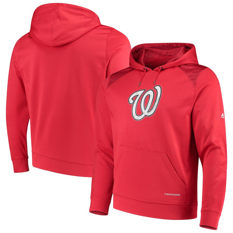Washington Nationals Majestic Armour Poly Fleece Pullover Hoodie