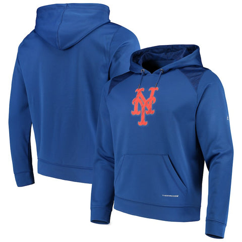 New York Mets Majestic Armour Poly Fleece Pullover Hoodie