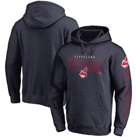 Cleveland Indians   Big & Tall Front Line Pullover Hoodie - Navy