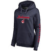 Cleveland Indians   Women's Plus Size High Class Pullover Hoodie - Navy