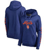 New York Mets   Women's High Class Pullover Hoodie - Royal