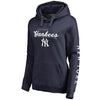 New York Yankees   Women's High Class Pullover Hoodie - Navy