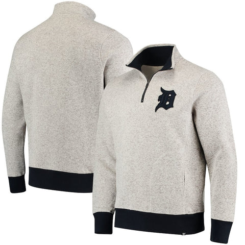 Detroit Tigers '47 Kodiak Quarter-Zip Pullover Jacket - Cream