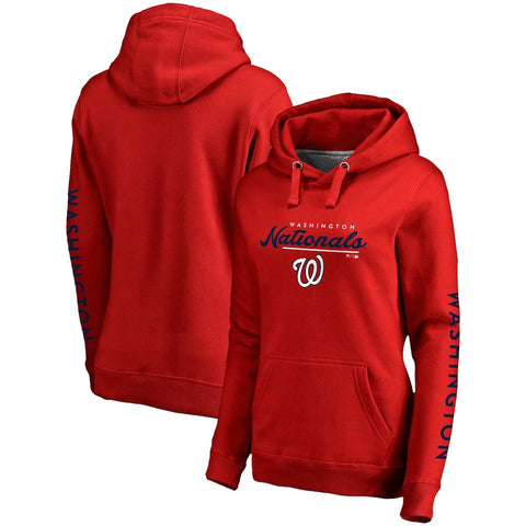 Washington Nationals   Women's Plus Size High Class Pullover Hoodie - Red