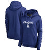 Los Angeles Dodgers   Women's High Class Pullover Hoodie - Royal