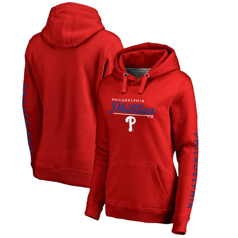 Philadelphia Phillies   Women's High Class Pullover Hoodie - Red