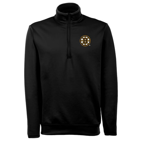 Boston Bruins Antigua Leader Quarter-Zip Pullover Jacket