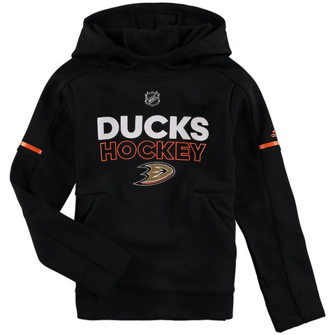 Anaheim Ducks Youth Player climawarm Hooded Sweatshirt - Black