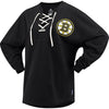 Boston Bruins   Women's Lace Up Long Sleeve Spirit T-Shirt