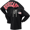 Carolina Hurricanes   Women's Lace Up Long Sleeve Spirit T-Shirt