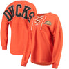 Anaheim Ducks   Women's Lace Up Long Sleeve Spirit T-Shirt