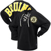 Boston Bruins   Women's Lace Up Long Sleeve Spirit T-Shirt