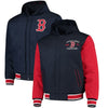 Boston Red Sox JH Design Reversible Poly-Twill Hooded Jacket
