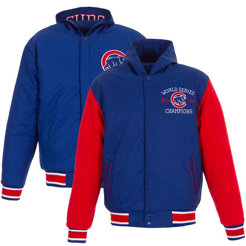 Chicago Cubs JH Design Reversible Poly-Twill Hooded Jacket