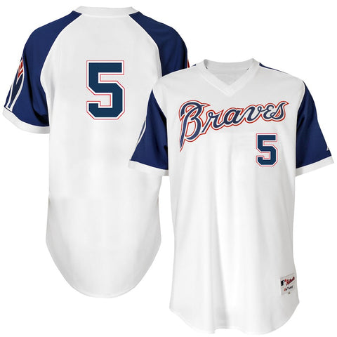 Freddie Freeman Atlanta Braves Majestic 1974 Turn Back the Clock Authentic Player Jersey - White