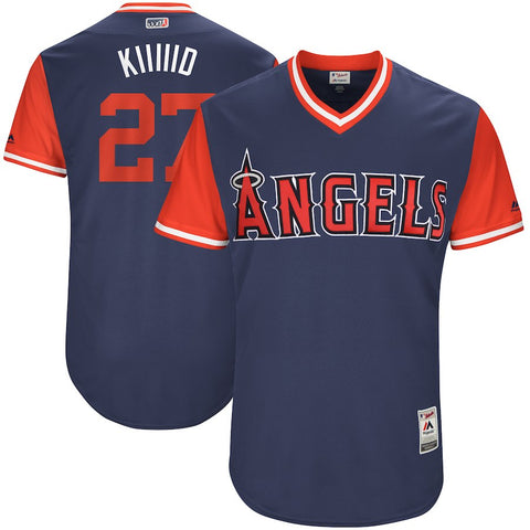 Mike Trout "Kiiiiid" Los Angeles Angels Majestic 2017 Little League World Series Authentic Players Weekend Classic Jersey