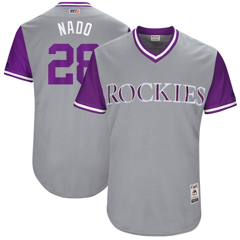 Nolan Arenado "Nado" Colorado Rockies Majestic 2017 Players Weekend Authentic Jersey - Gray