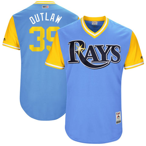 Kevin Kiermaier "Outlaw" Tampa Bay Rays Majestic 2017 Little League World Series Authentic Players Weekend Classic Jersey