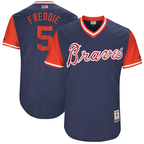 Freddie Freeman "Freddie" Atlanta Braves Majestic 2017 Players Weekend Authentic Jersey - Navy