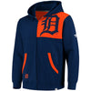 Detroit Tigers   Big & Tall Iconic Bold Full-Zip Hoodie
