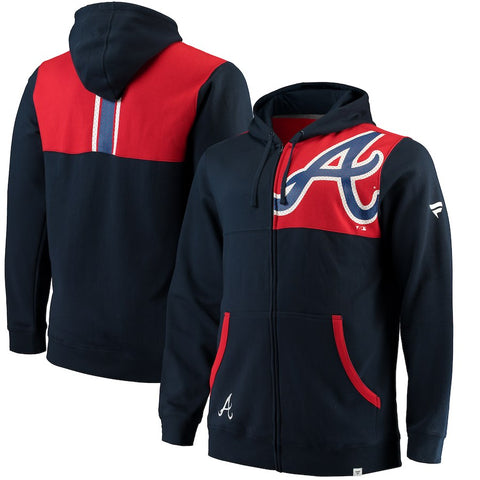 Atlanta Braves   Big & Tall Iconic Bold Full-Zip Hoodie