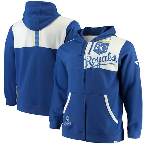Kansas City Royals   Big & Tall Iconic Bold Full-Zip Hoodie