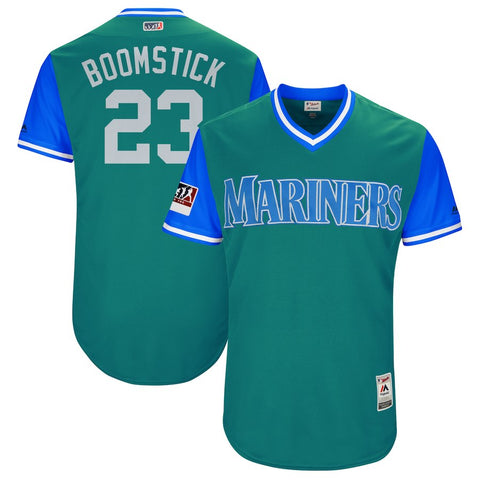 Nelson Cruz "Boomstick" Seattle Mariners Majestic 2018 Players' Weekend Authentic Jersey - Aqua/Light Blue