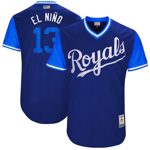 Salvador Perez "El Niño" Kansas City Royals Majestic 2018 Players' Weekend Authentic Jersey - Royal/Light Blue