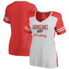 Carolina Hurricanes   Women's Freeline Colorblock Tri-Blend T-Shirt - White/Red