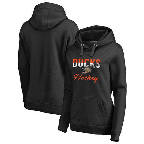 Anaheim Ducks   Women's Freeline Plus Size Pullover Hoodie - Black