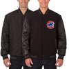 Chicago Cubs JH Design Wool Leather Reversible Full-Snap Jacket