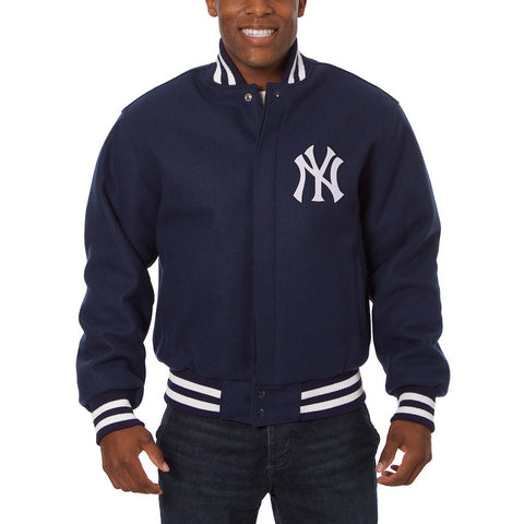 New York Yankees JH Design Wool Full-Button Jacket