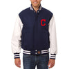 Cleveland Indians JH Design Wool Leather Full-Snap Jacket