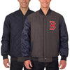 Boston Red Sox JH Design Wool Leather Reversible Full-Snap Jacket