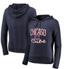 Chicago Cubs   Women's Cozy Steadfast Tri-Blend Pullover Hoodie - Navy