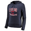Cleveland Indians   Women's Cozy Steadfast Tri-Blend Pullover Hoodie - Navy